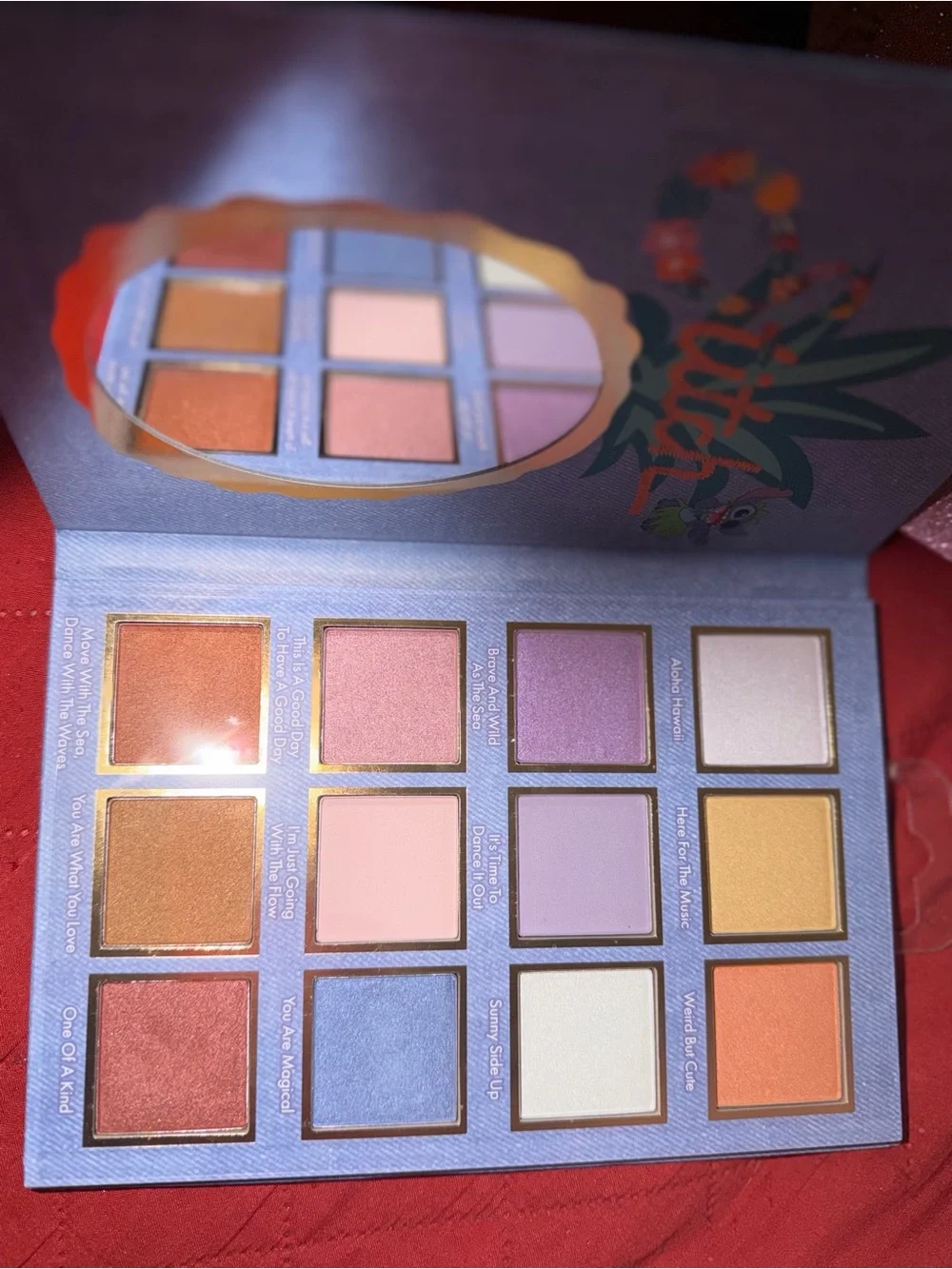 Disney Stitch Pineapple Eyeshadow Palette - Blue & Gold